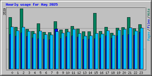 Hourly usage for May 2025