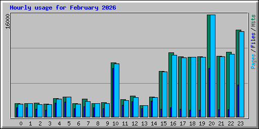 Hourly usage for February 2026