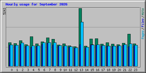 Hourly usage for September 2026